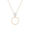 Collier or 375 rose diamants, 45 cm