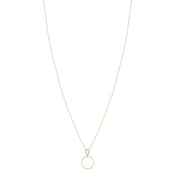 Collier or 375 rose diamants, 45 cm