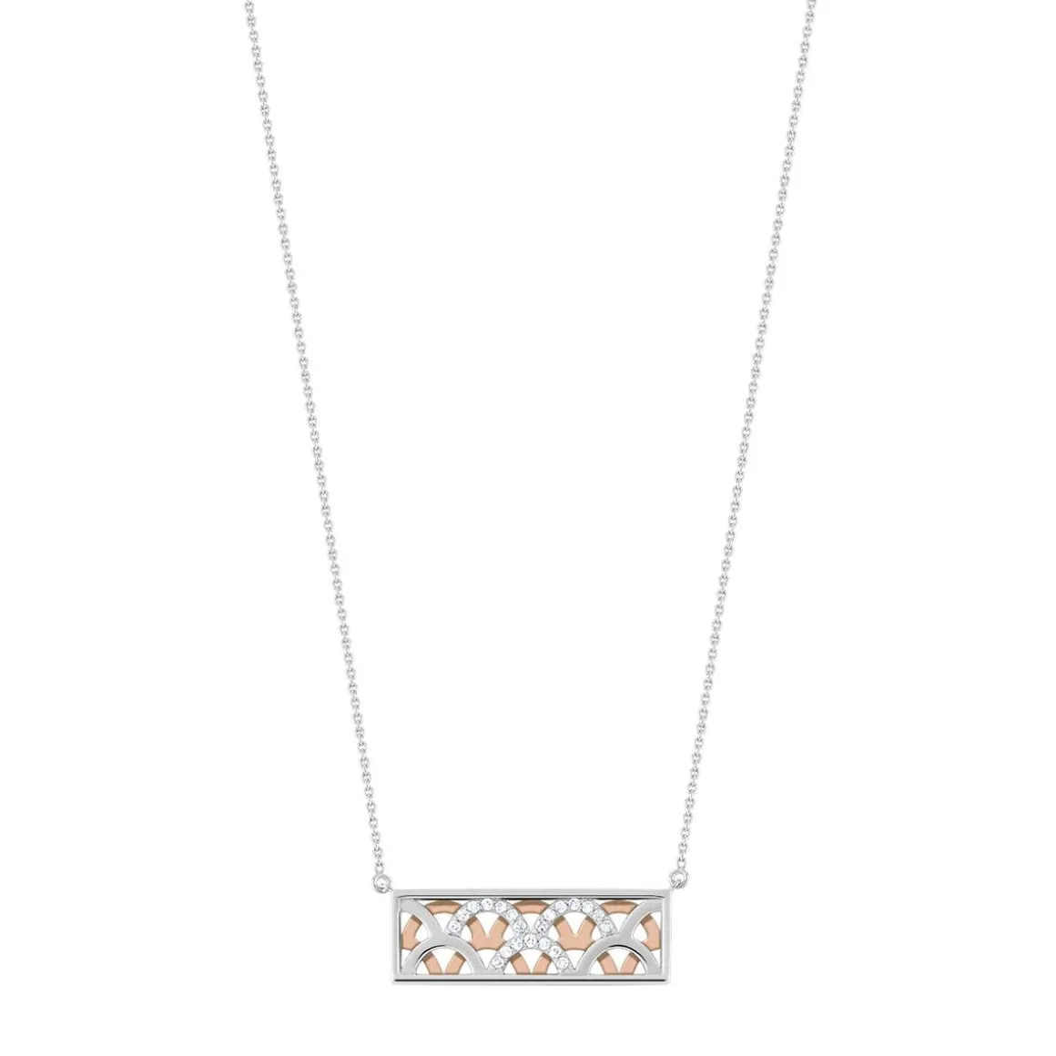 Collier 2 ors 750 diamant 0.1 ct