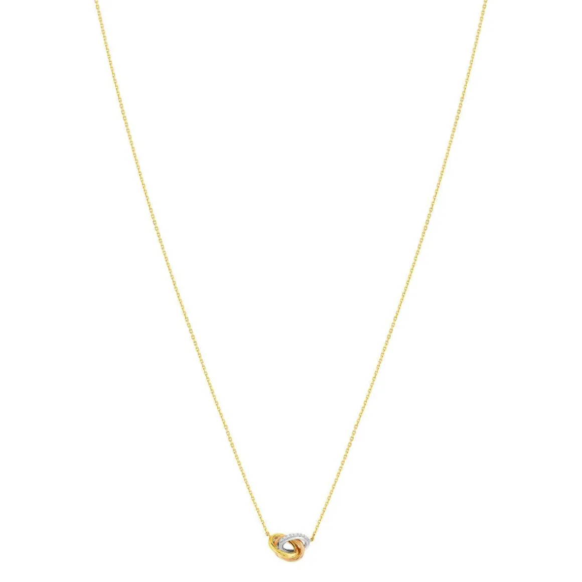 Collier 3 ors 375 diamants 42 cm