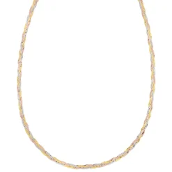 Collier 3 ors 375 tressé 42 cm