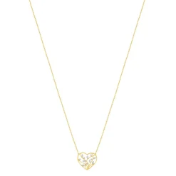 Collier or 375 2 tons coeur 42 cm