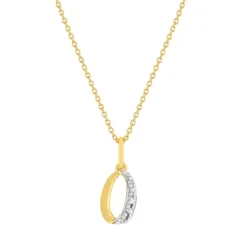 Collier or 375 2 tons diamant 45 cm