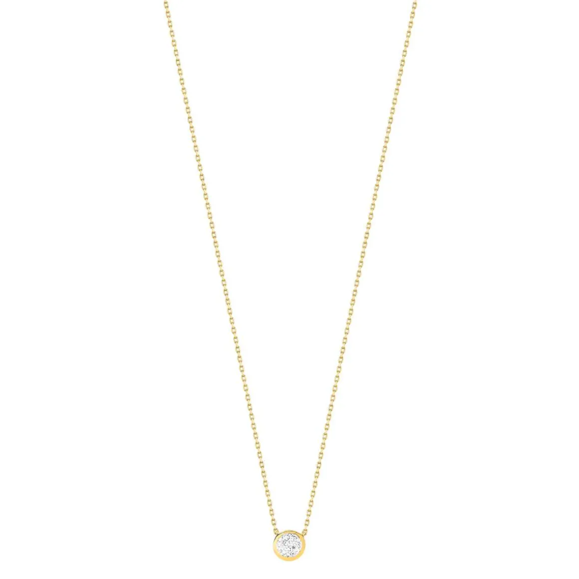 Collier or 375 2 tons diamant 42 cm