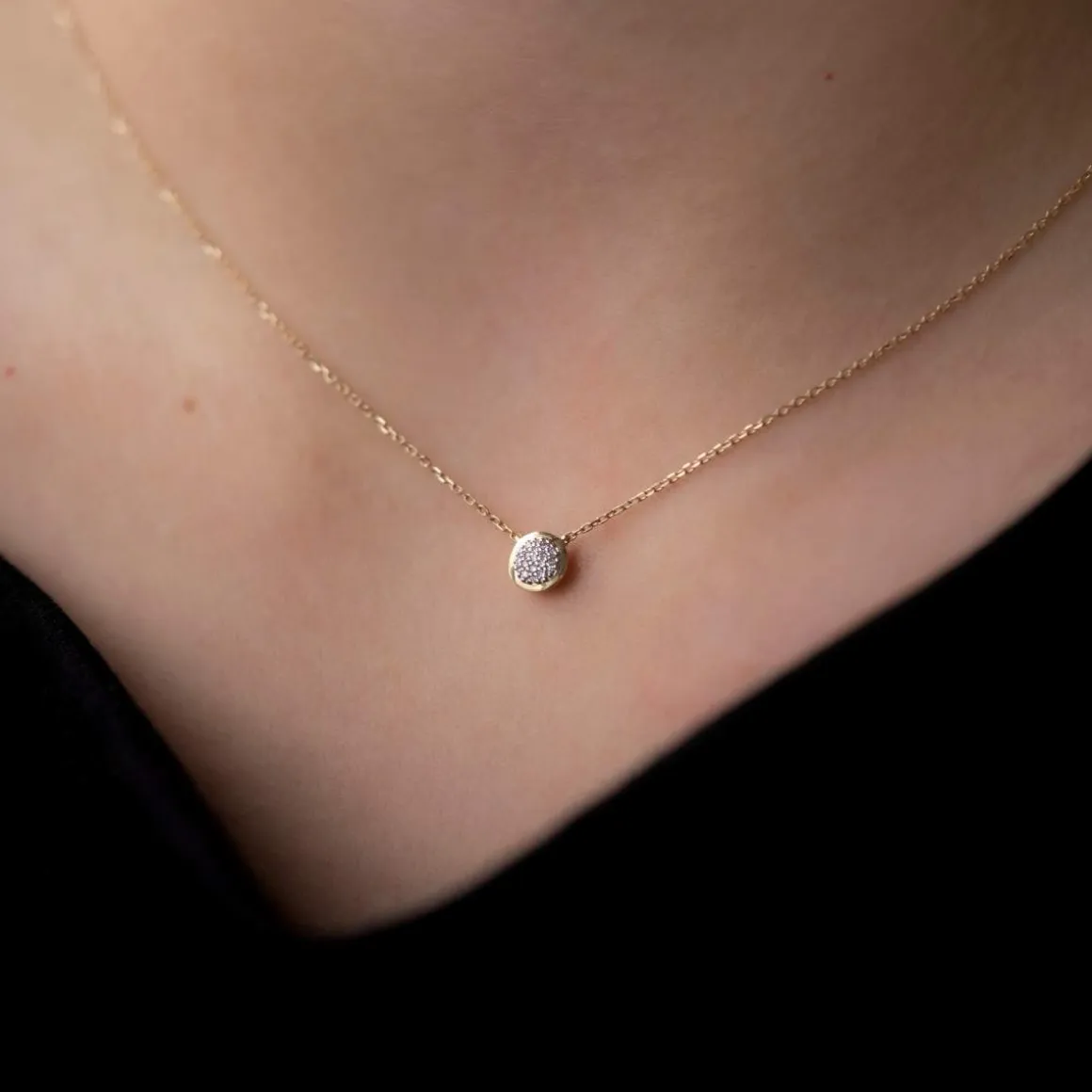 Collier or 375 2 tons diamant 42 cm