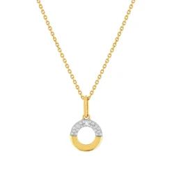 Collier or 375 2 tons diamant 45 cm