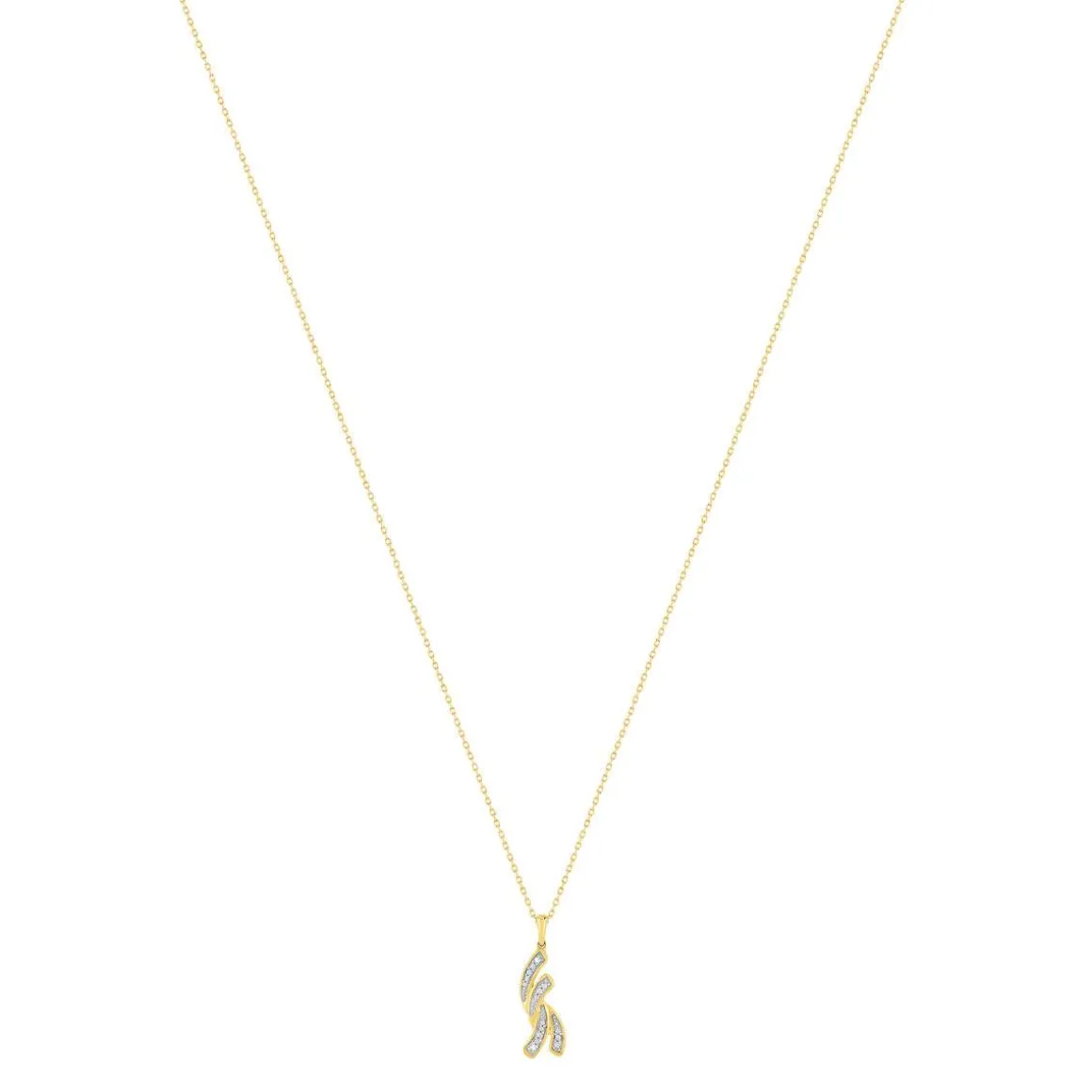 Collier or 375 2 tons diamants 42 cm