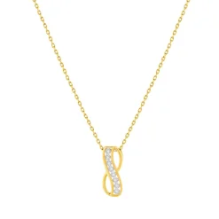 Collier or 375 2 tons diamants, 45 cm