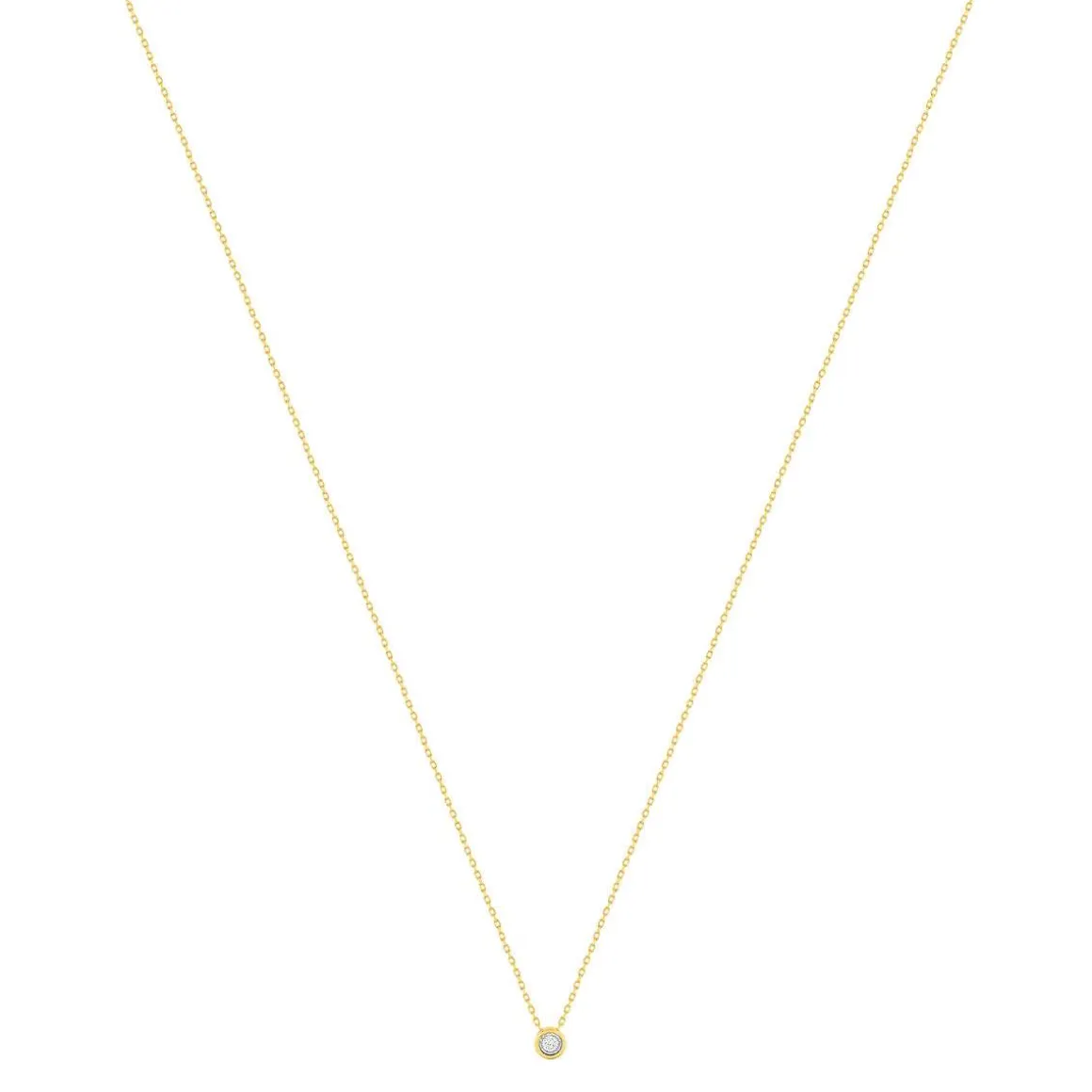 Collier or 375 2 tons diamants, 45 cm