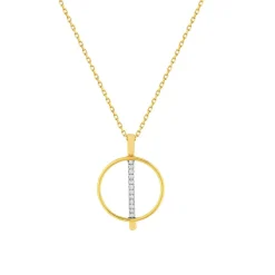 Collier or 375 2 tons diamants, 45 cm