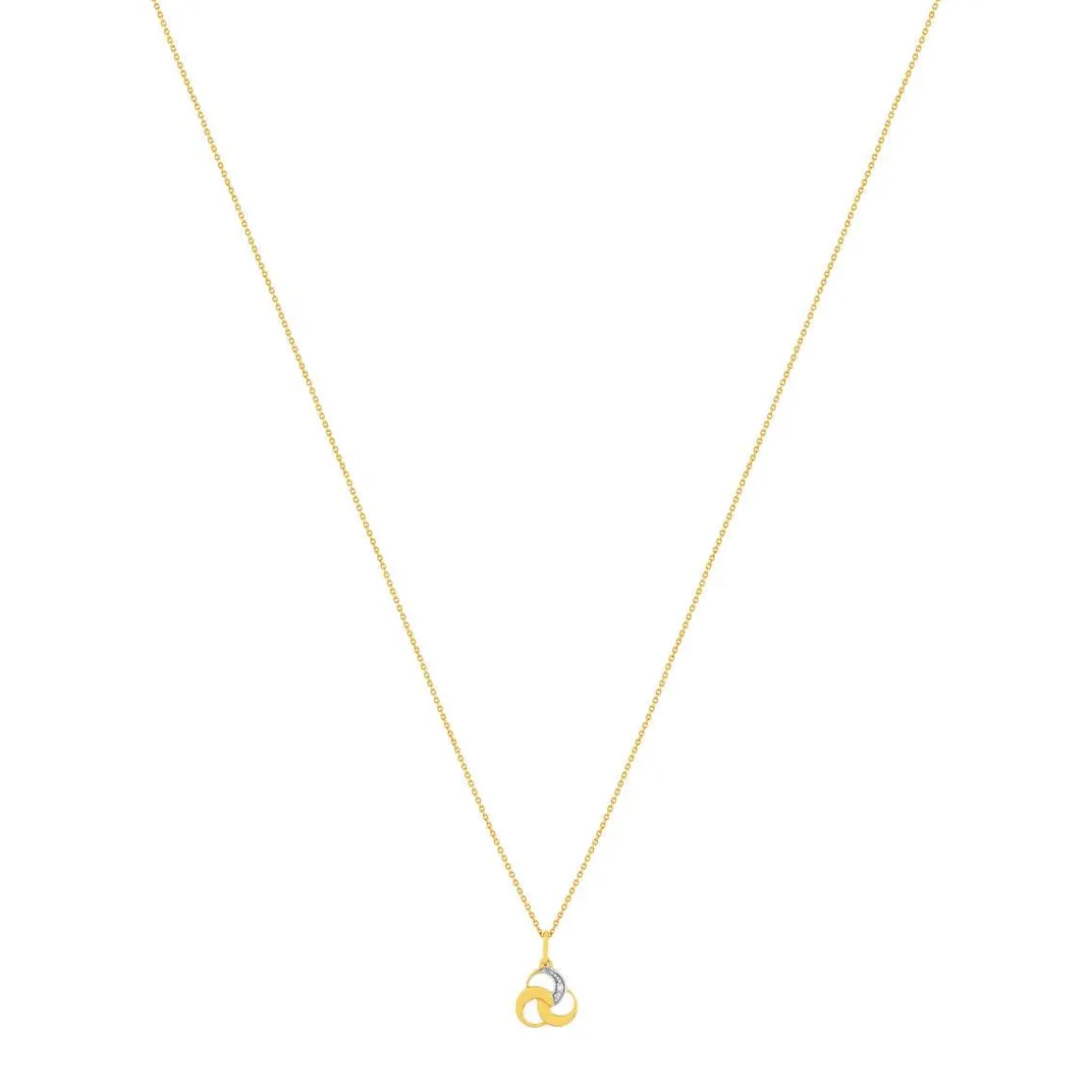 Collier or 375 2 tons diamants 45 cm