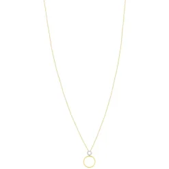 Collier or 375 2 tons diamants, 45 cm