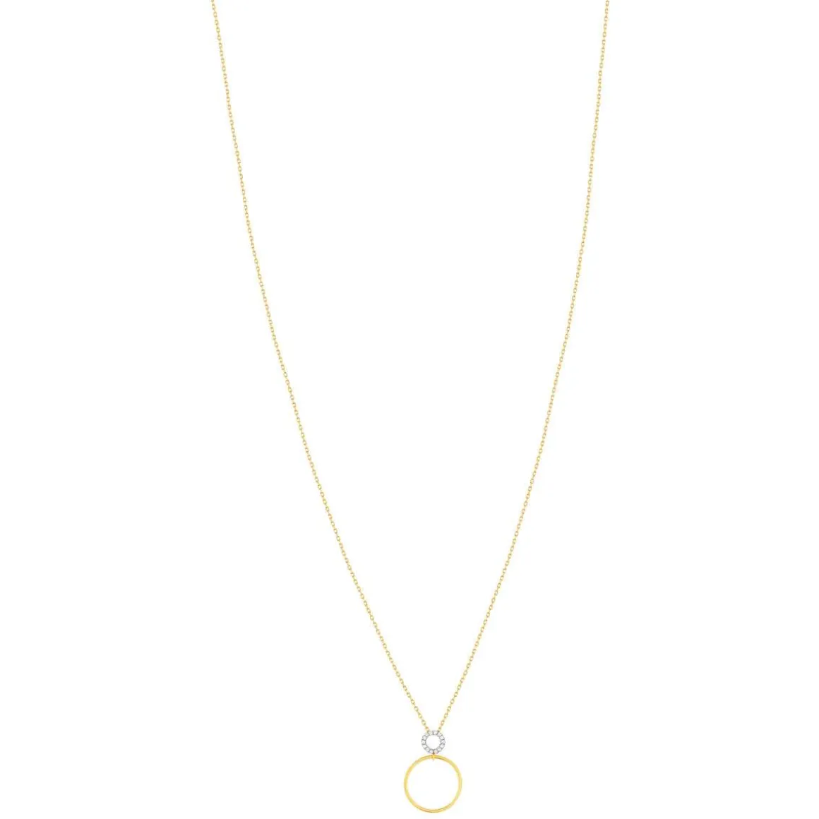 Collier or 375 2 tons diamants, 45 cm