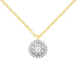 Collier or 750 2 tons diamants 0.045 ct 42cm