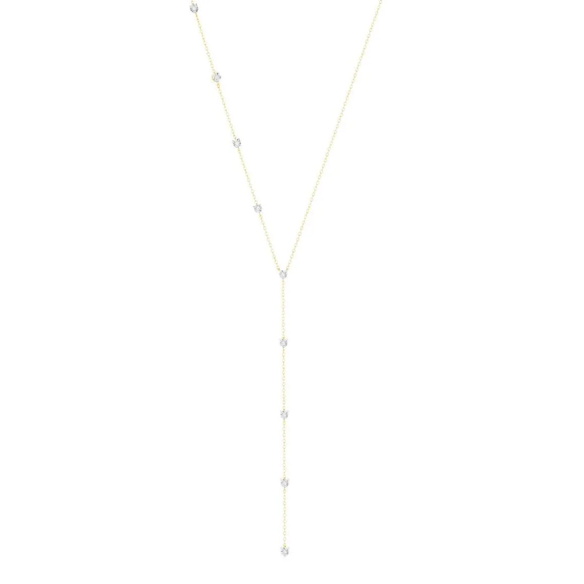 Collier or 375 2 tons, diamants. Longueur 45 cm.