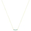 Collier or 375 2 tons émeraudes ovales et 2 diamants 42,5 cm