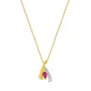 Collier or 375 2 tons rubis 45 cm