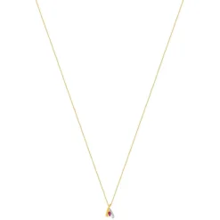 Collier or 375 2 tons rubis 45 cm