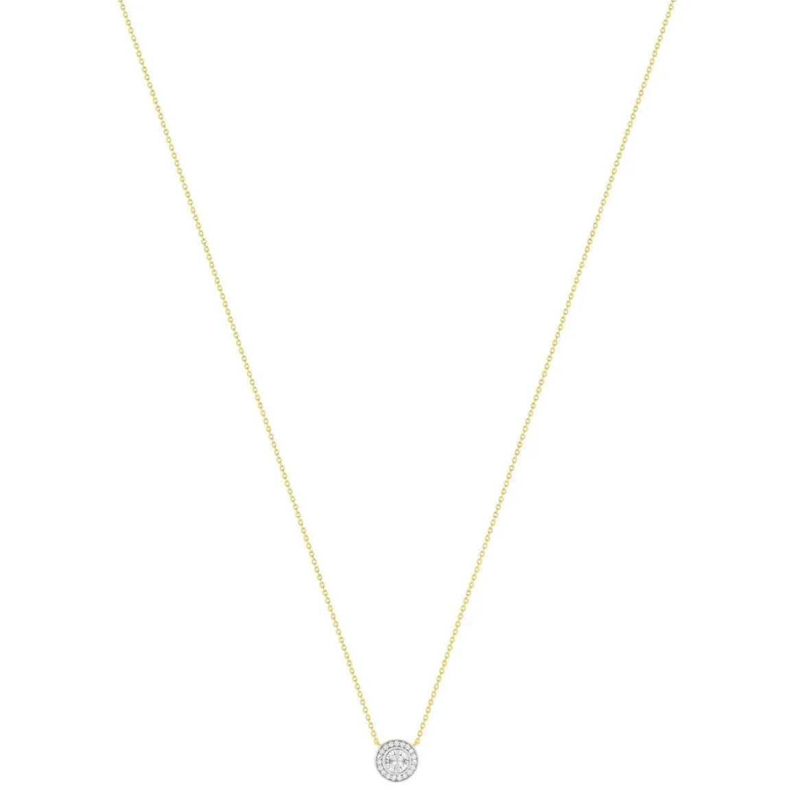 Collier plaque or 2 tons zirconias