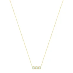 Collier plaqué or agates 45 cm