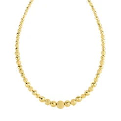Collier plaqué or boules 45 cm