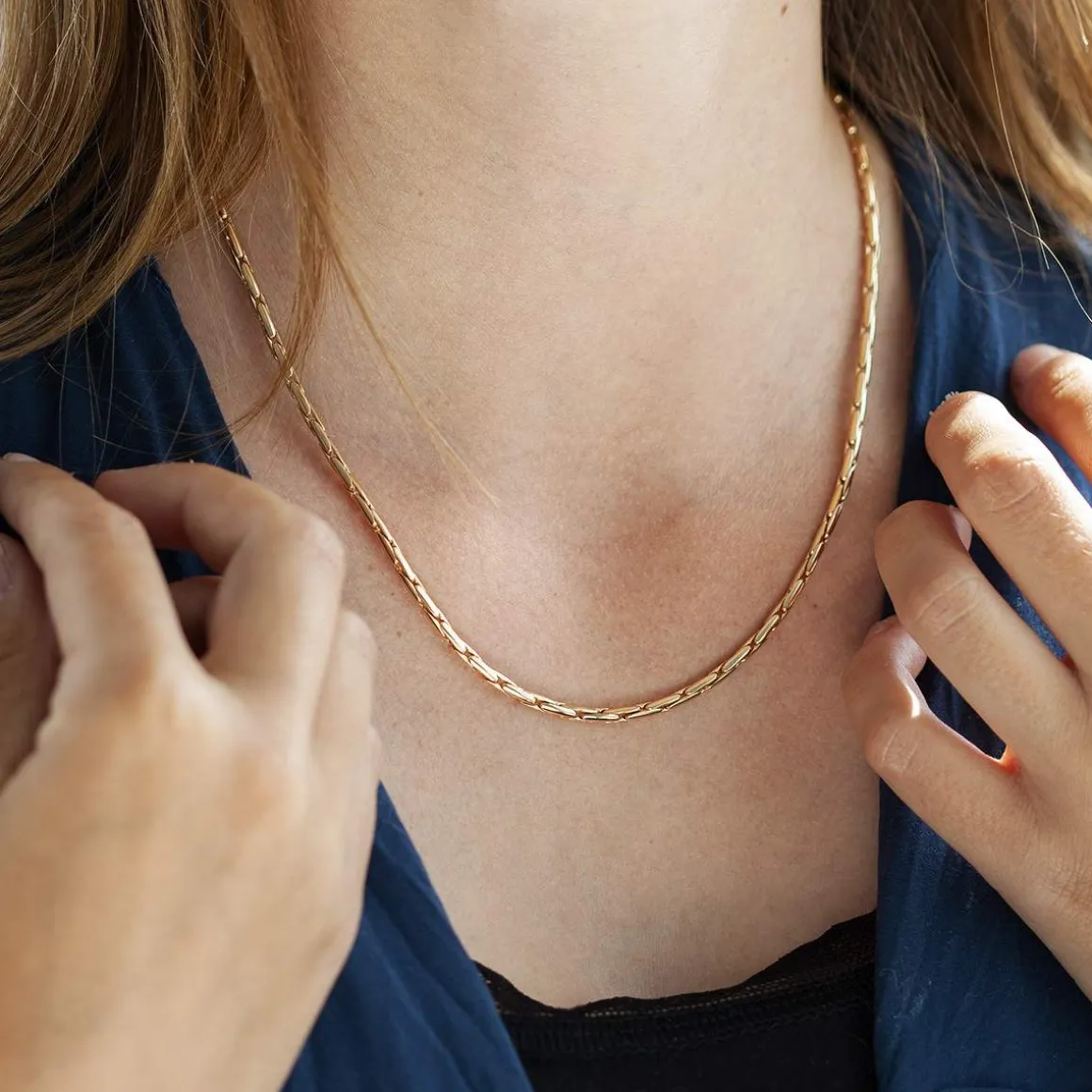 Collier plaqué or 45 cm