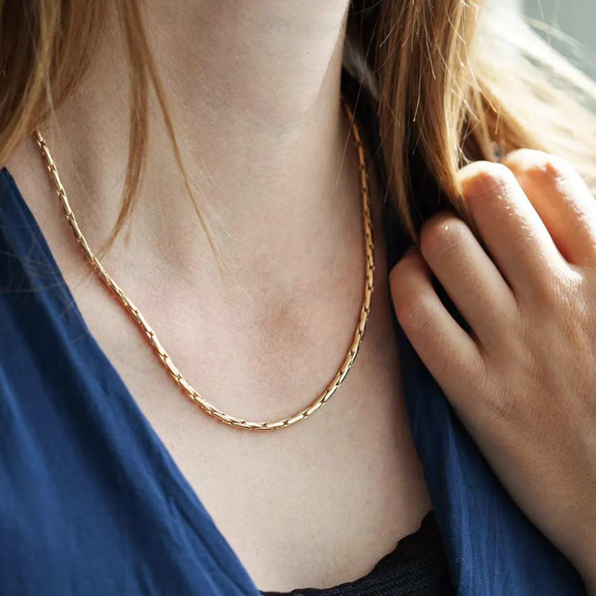 Collier plaqué or 45 cm