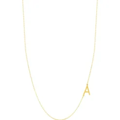 Collier plaqué or initiale 45cm