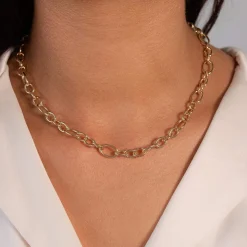 Collier plaqué or jaune 42cm
