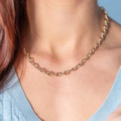 Collier plaqué or jaune 45cm