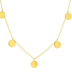 Collier plaqué or jaune 48 cm