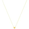 Collier plaqué or jaune coeur et zirconias 45cm