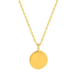Collier plaqué or jaune médaille 48 cm