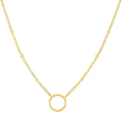 Collier plaqué or jaune rond 45cm