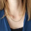 Collier plaqué or maille anglaise 45 cm