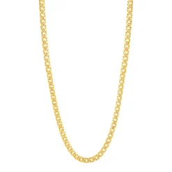 Collier plaqué or maille fantaisie 45 cm