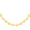 Collier plaqué or maille grain de café 50 cm