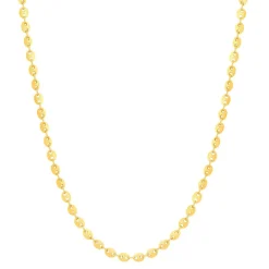 Collier plaqué or maille grain de café 50 cm