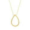 Collier plaqué or motif goutte perlé 45 cm