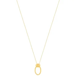 Collier plaqué or motif noeud 45cm