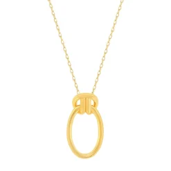 Collier plaqué or motif noeud 45cm