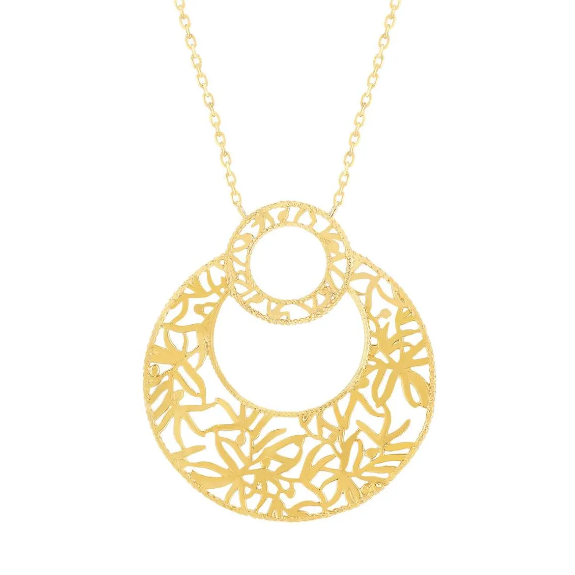 Collier plaqué or ouvragé 45 cm