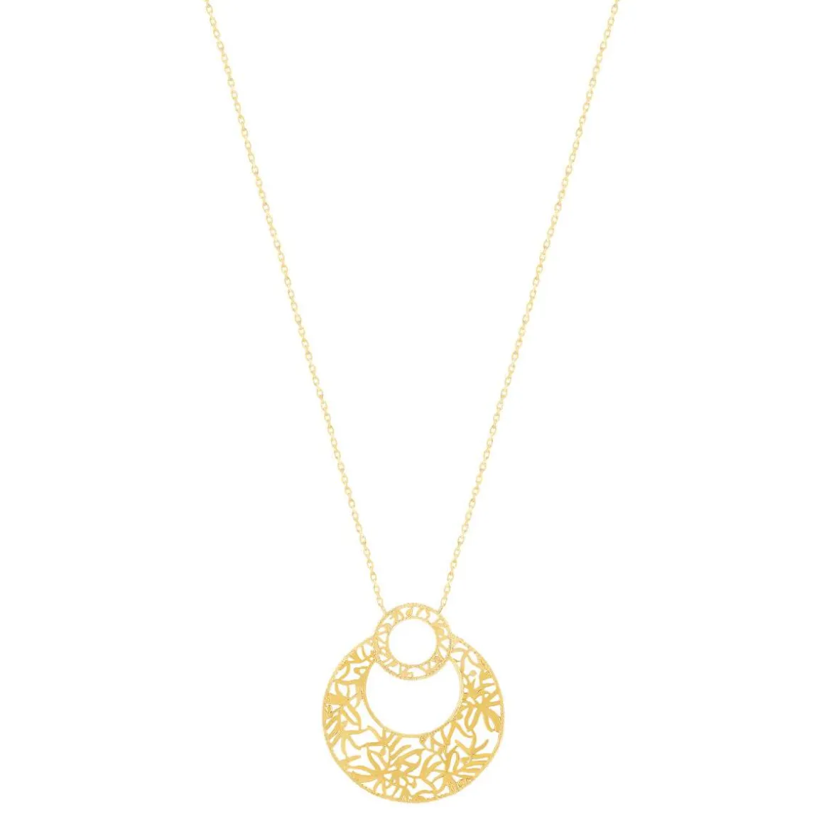Collier plaqué or ouvragé 45 cm