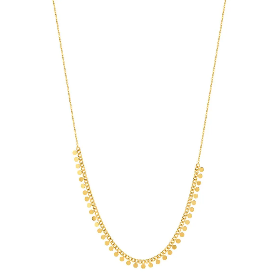 Collier plaqué or pampilles 42 cm