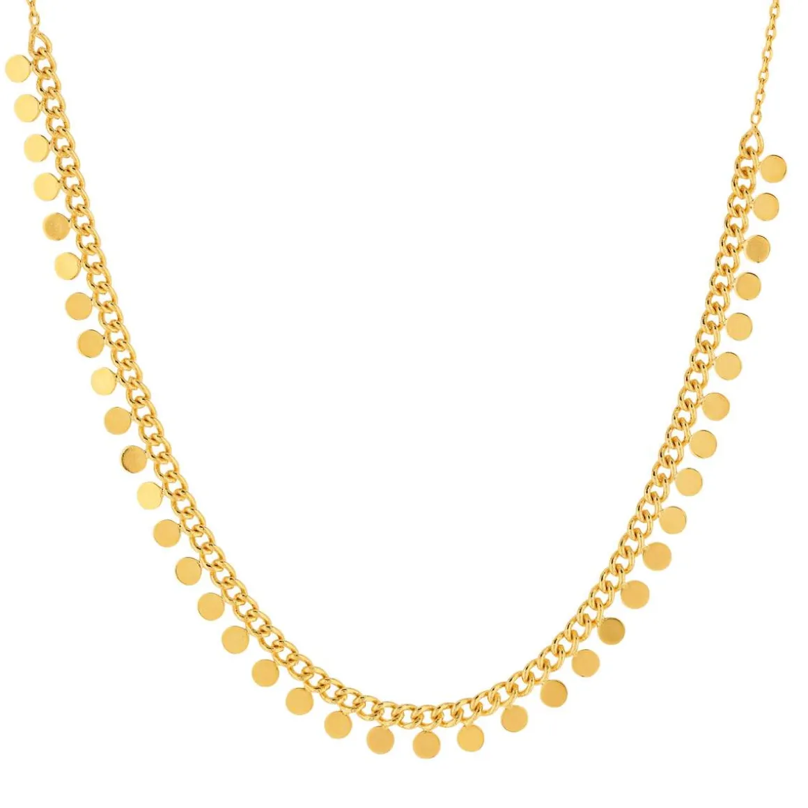Collier plaqué or pampilles 42 cm