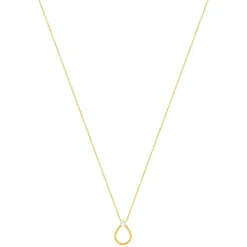 Collier plaqué or zirconia 45 cm