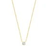 Collier plaqué or zirconia 45 cm