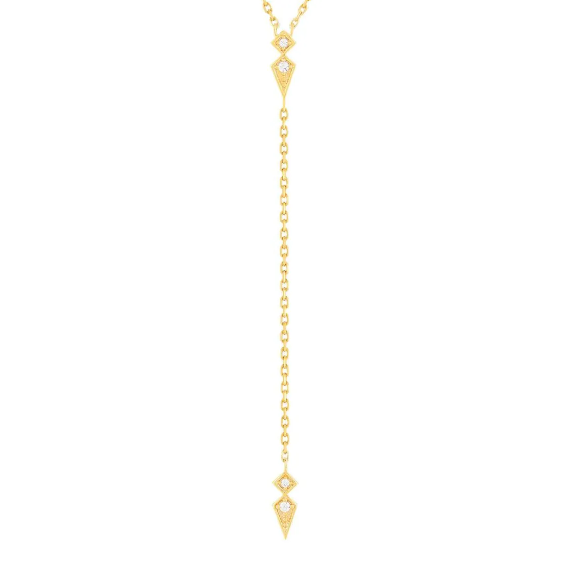 Collier plaqué or zirconias 45 cm