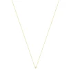 Collier plaqué or zirconias 45cm
