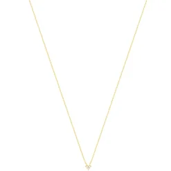 Collier plaqué or zirconias 45cm